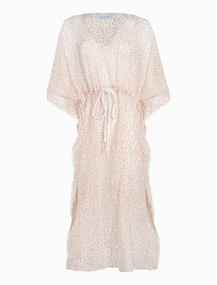 Sierra Animal Kaftan Nude