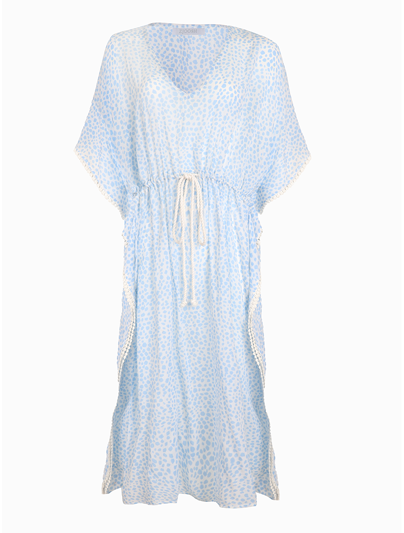 Mannequin - blue animal print kaftan