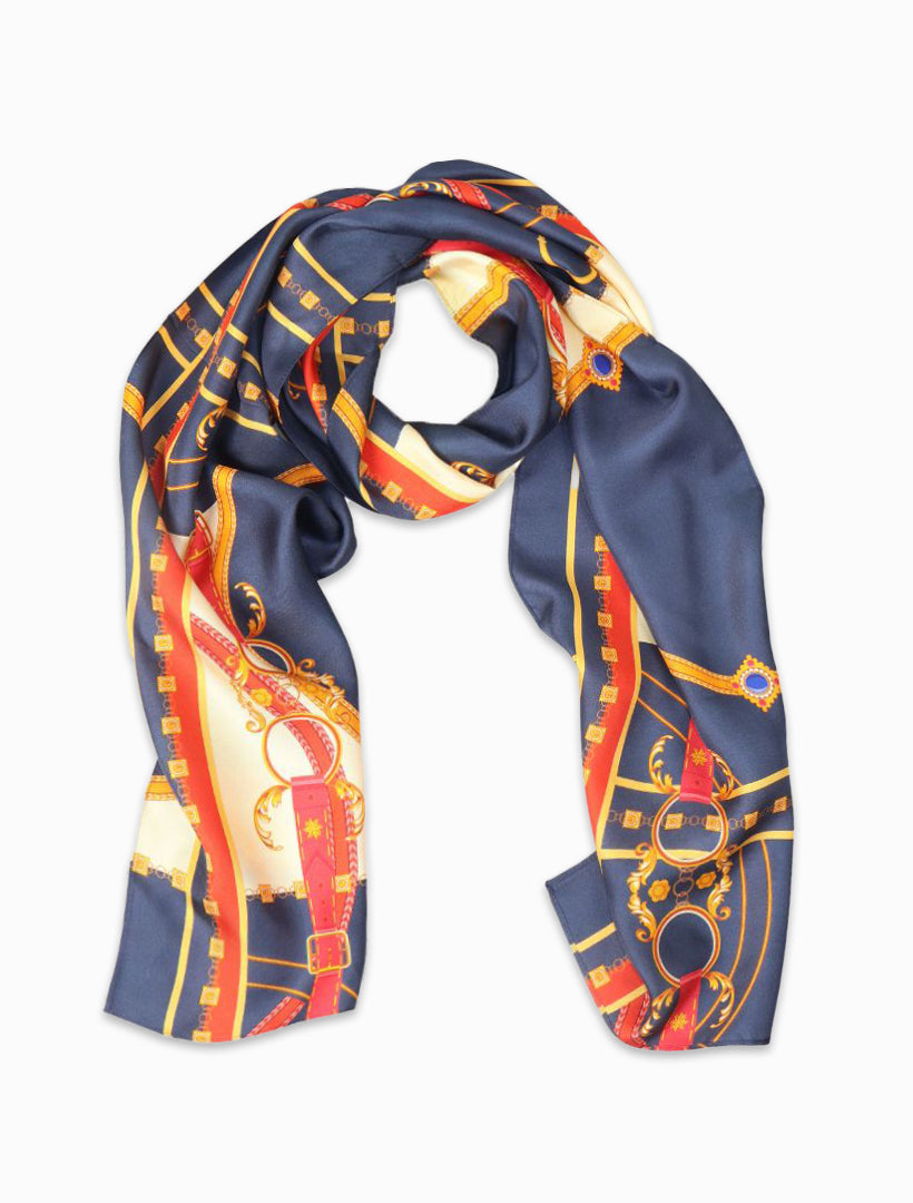 Front view - Belt silk scarf 