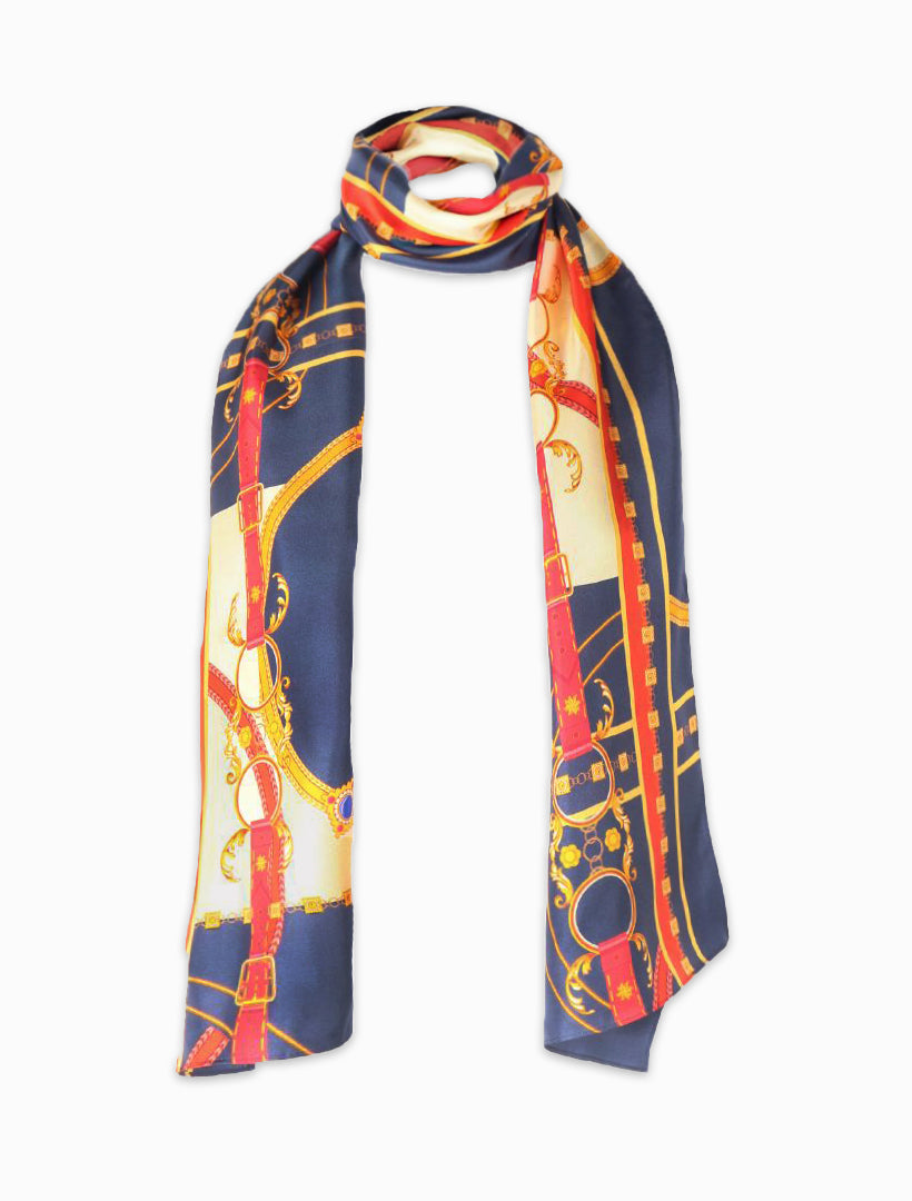 Front view - Belt silk scarf 