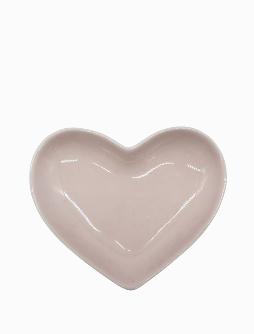 Top view - Blush heart shaped dish