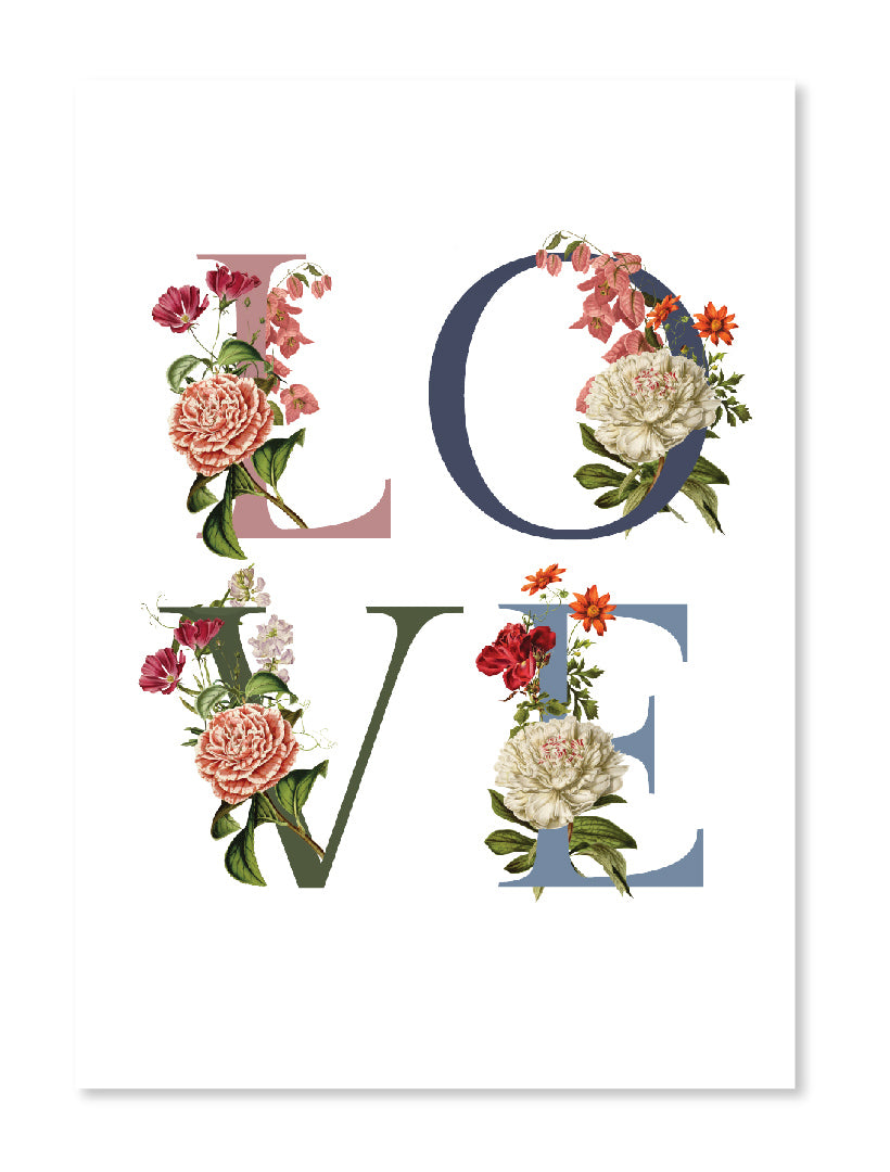 Front view - botanical love card