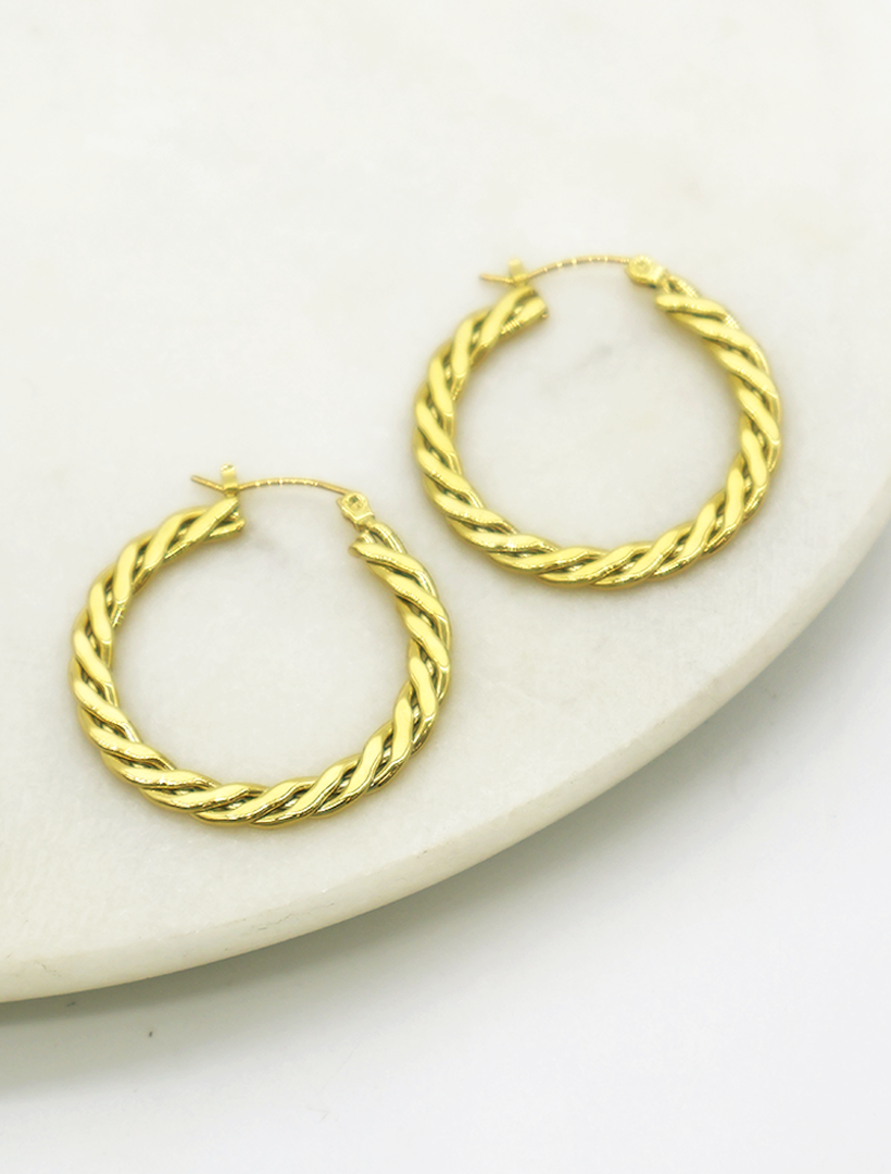 Rope Hoops Gold Large