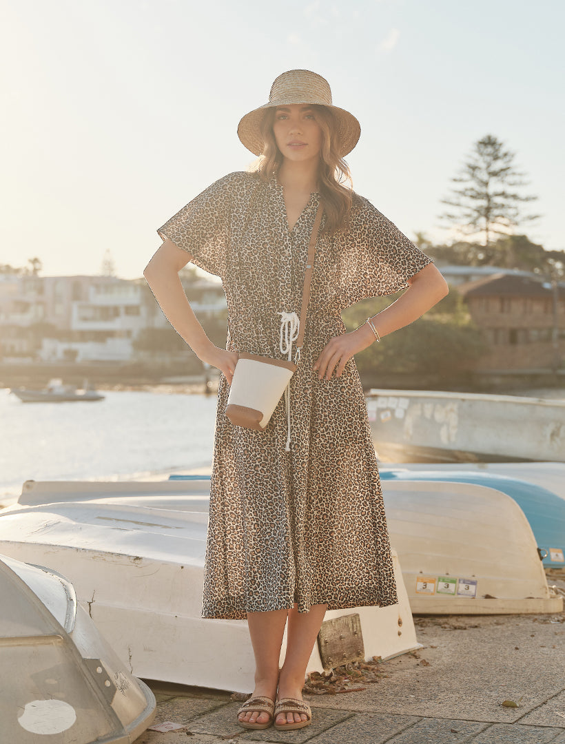 Butterfly Dress Leopard Free Size