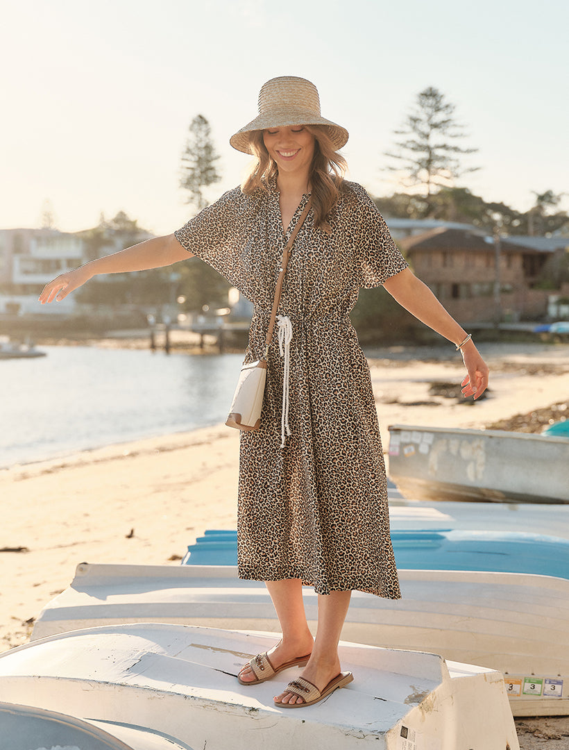 Butterfly Dress Leopard Free Size