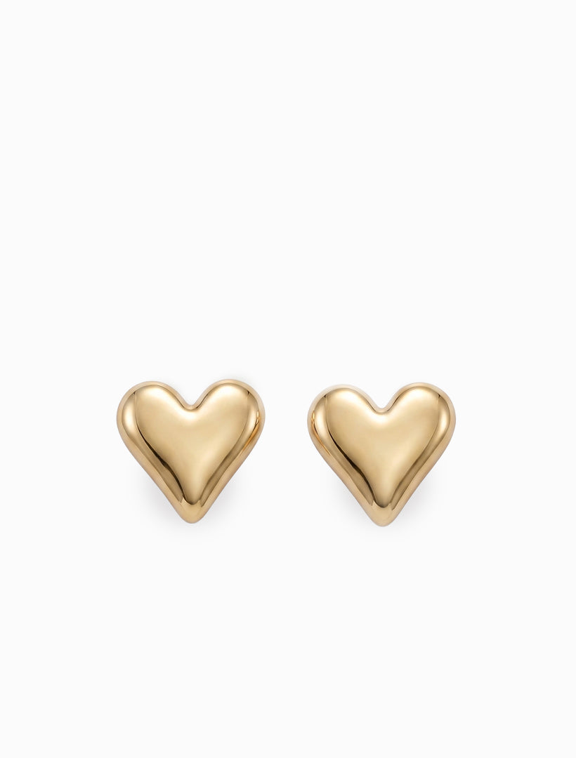 Gold Heart Button Cover Set of 2