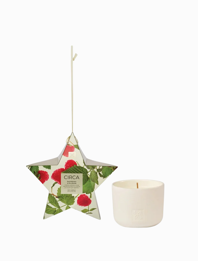 CIRCA bauble Candle Raspberry and Rhubarb X26 70g