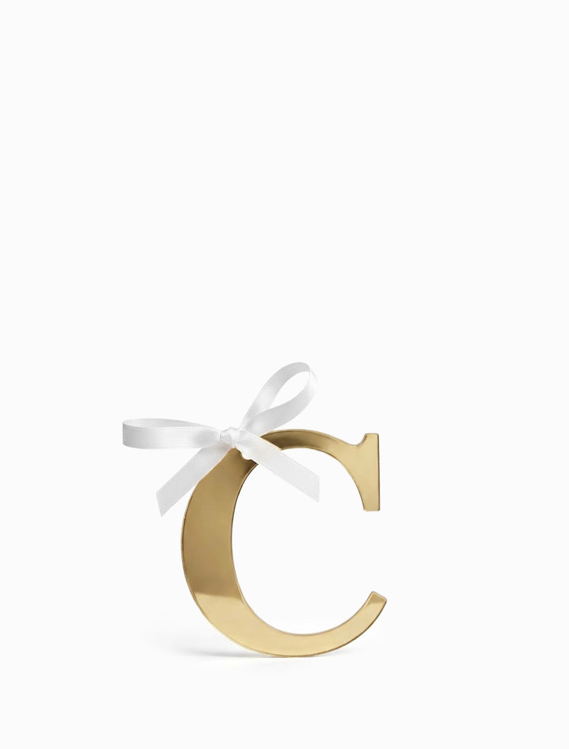 Hanging Letter C Gold