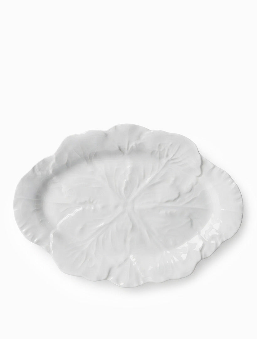 Luxe Cabbage Leaf Oval Platter
