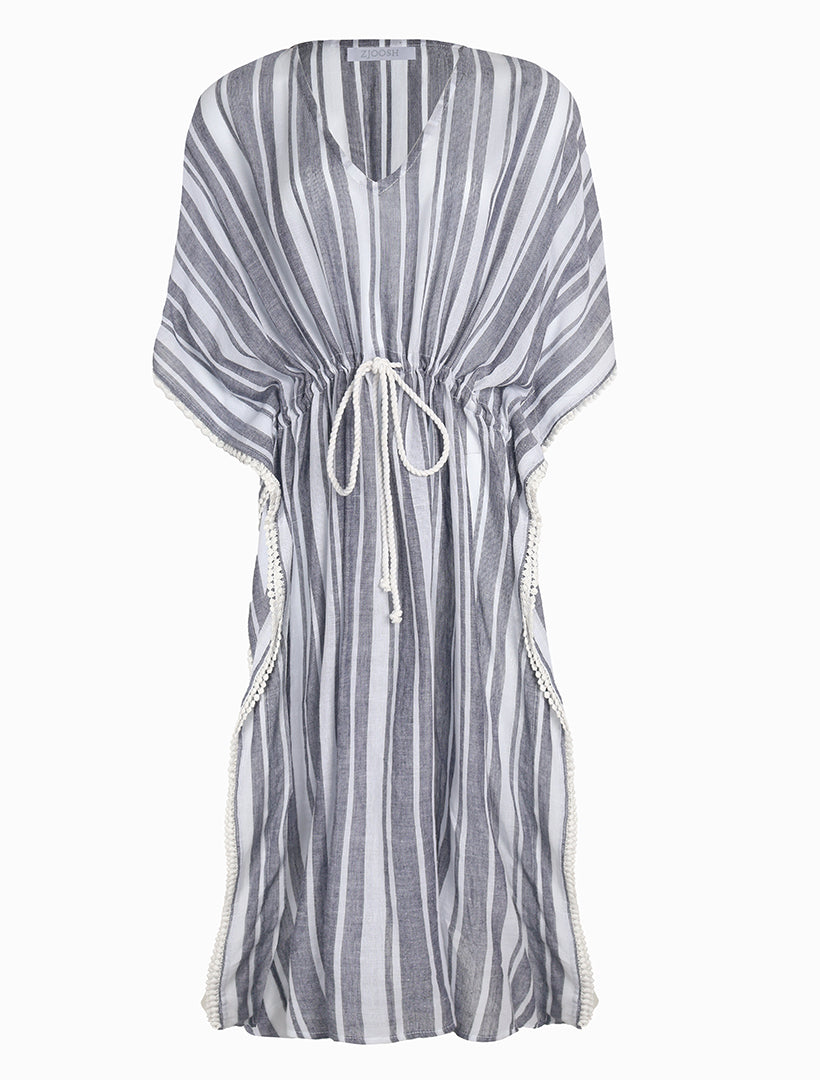 Capri navy striped kaftan