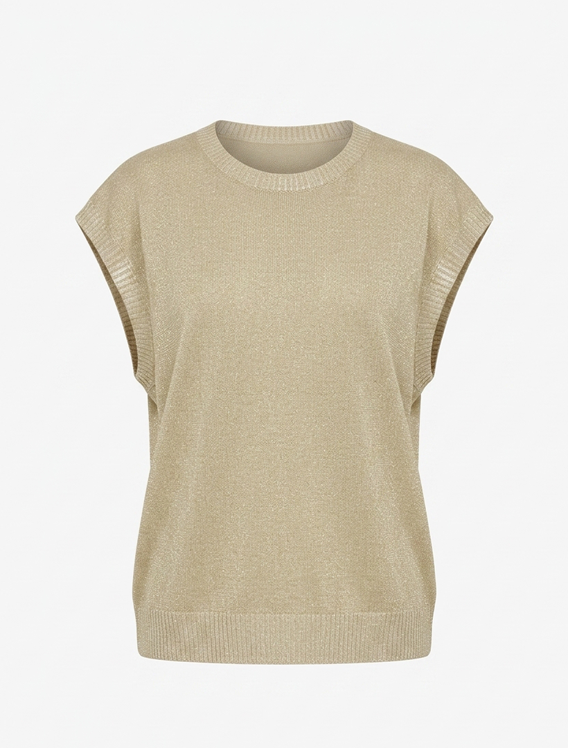Carla Glitter Tank Gold