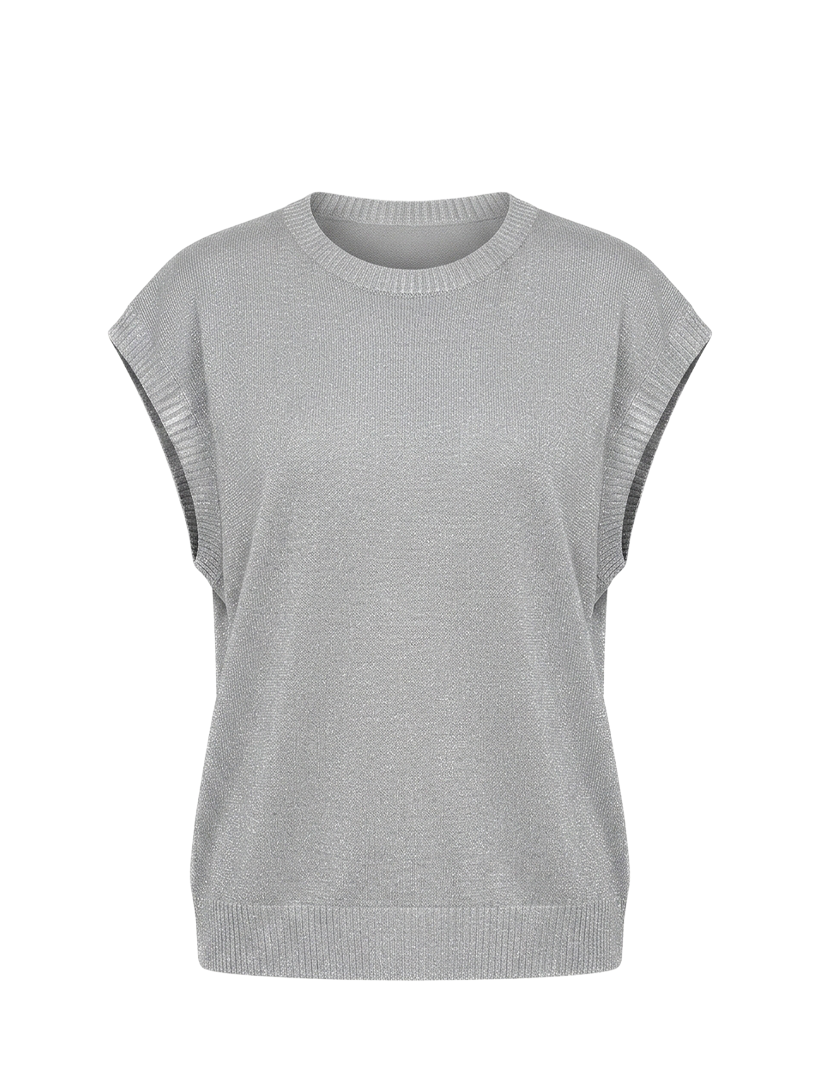 Carla Glitter Tank Silver