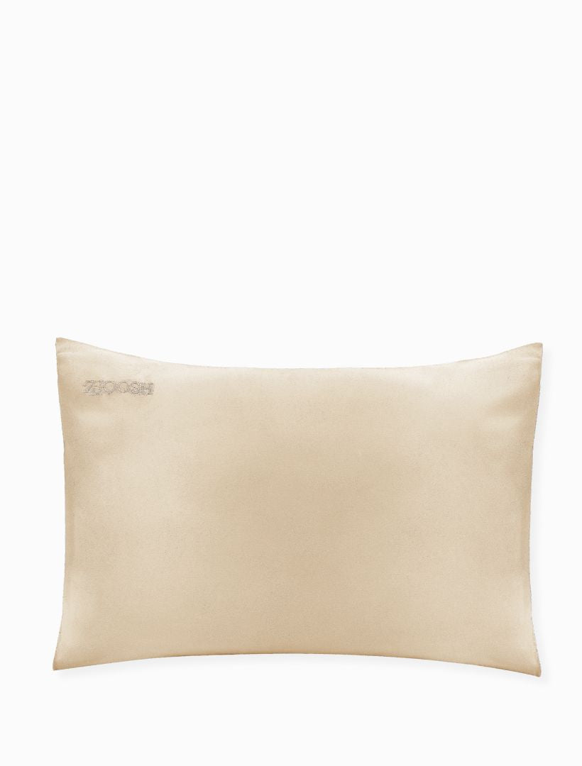 Front view - Champagne silk pillow case