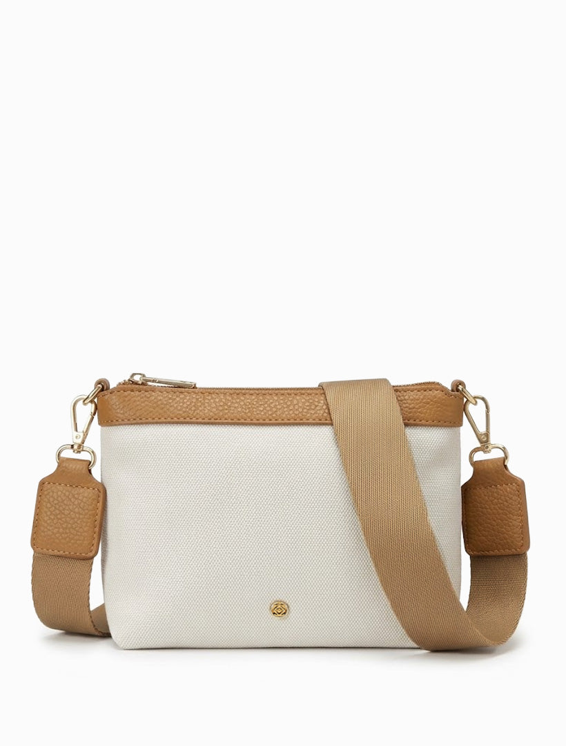 Chelsa Cross Body Bag White Tan