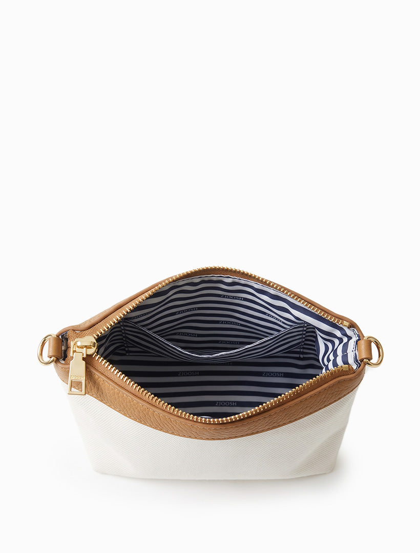 Chelsa Cross Body Bag White Tan