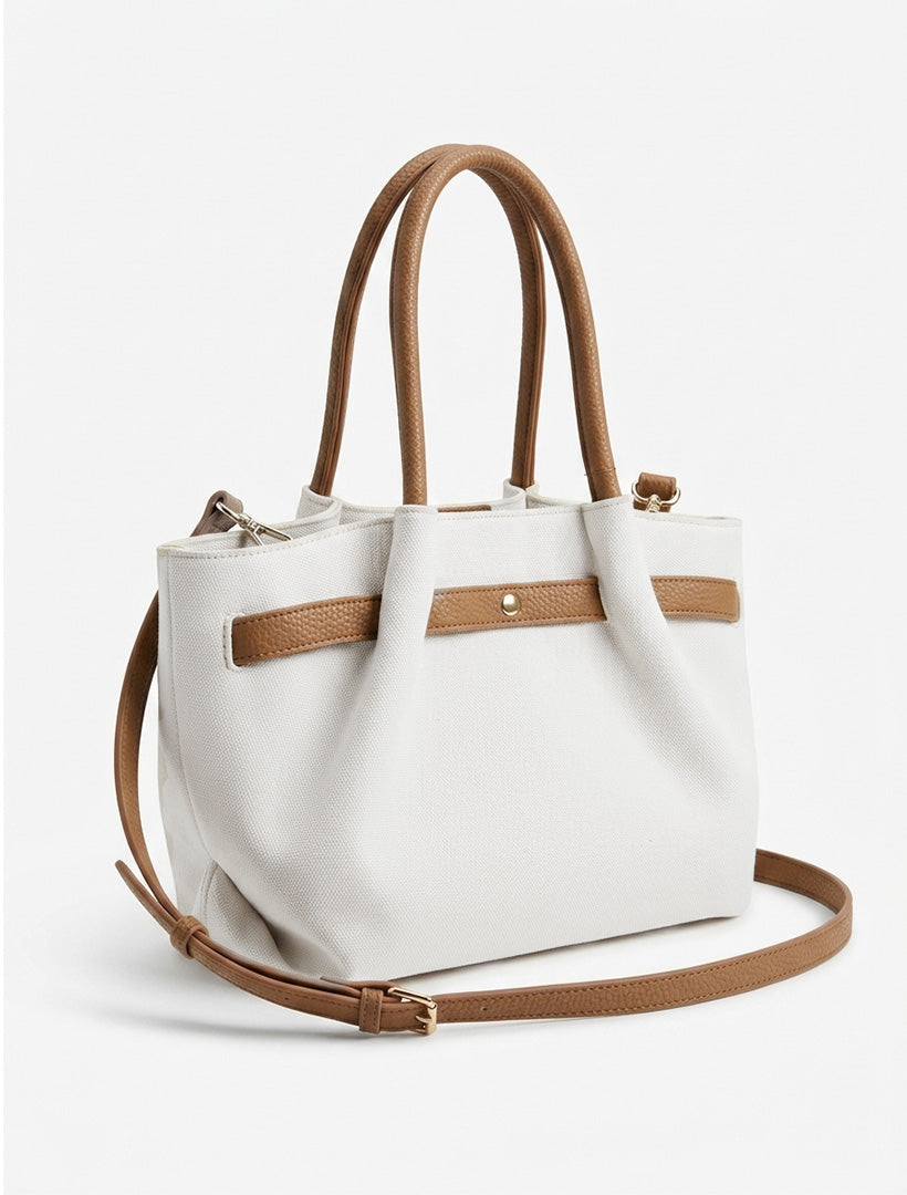 Chiswick Tote White Tan
