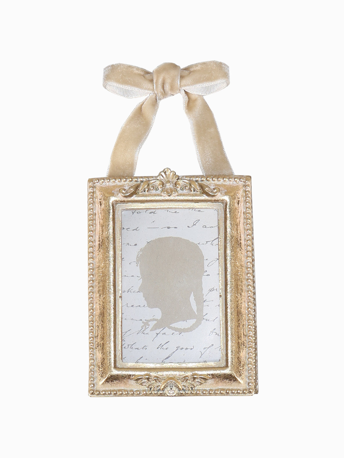 Front view - gold hanging photo frame