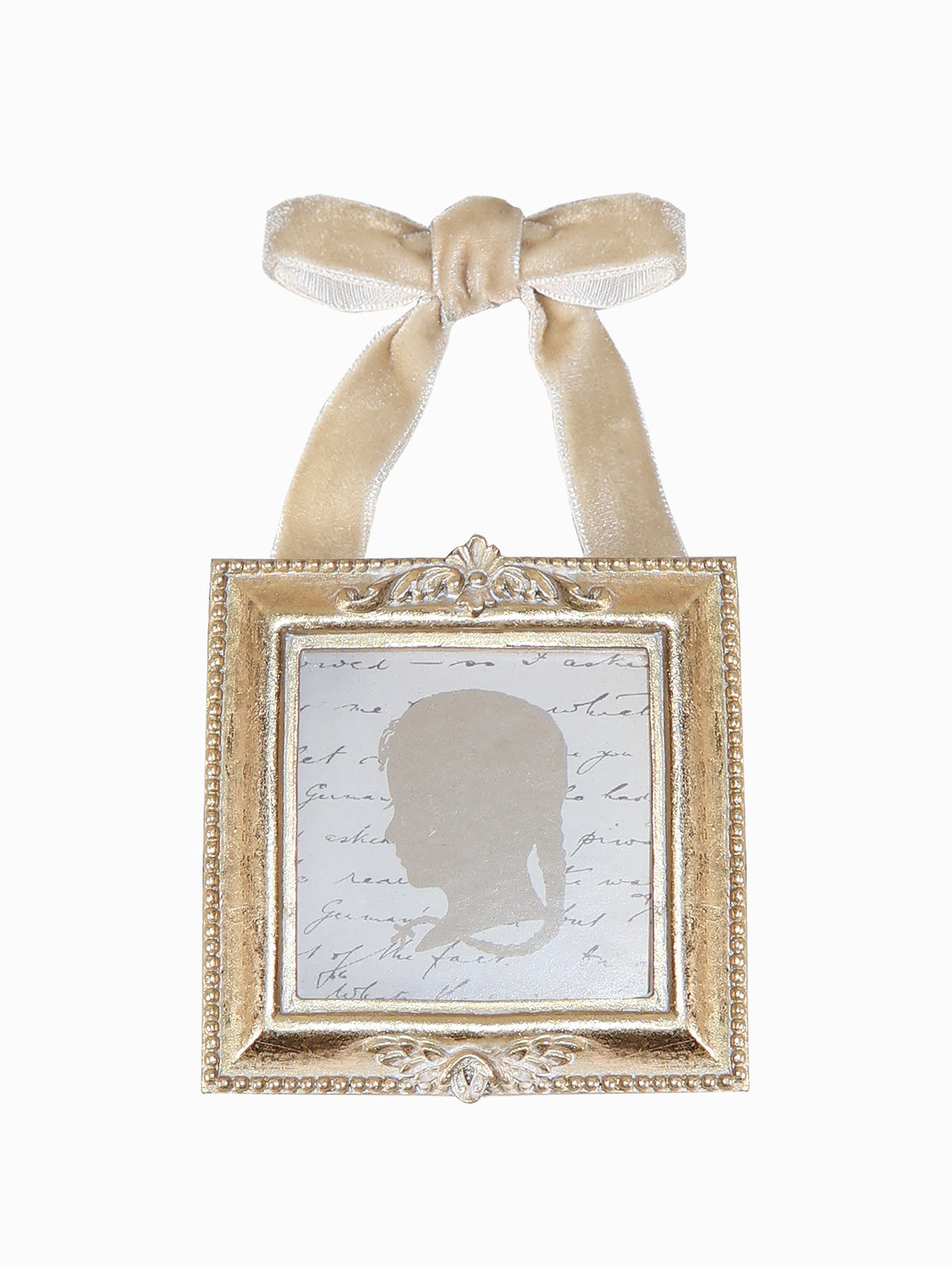 Front view - Gold hanging photo frame