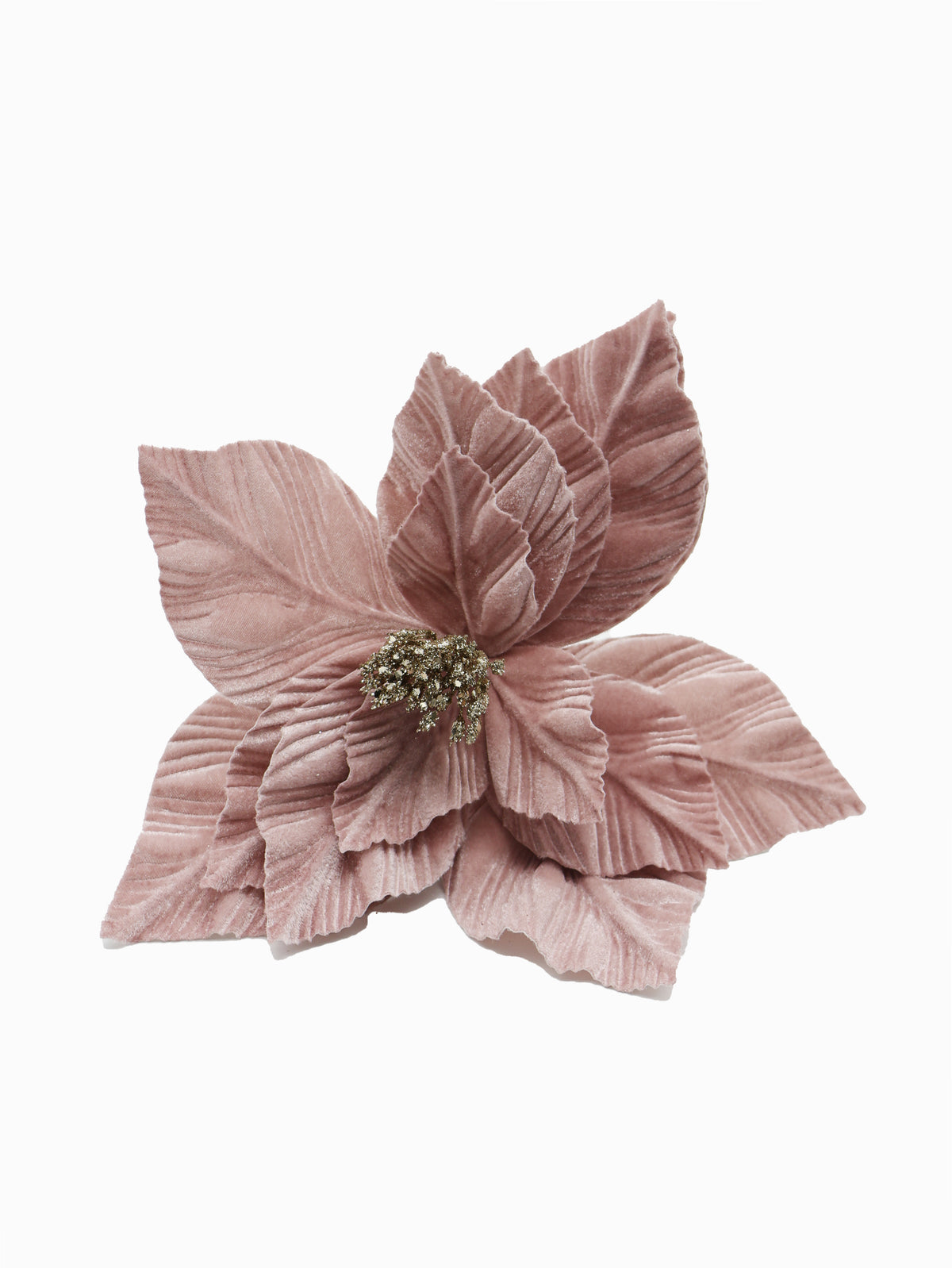 Pink Poinsettia Clip On