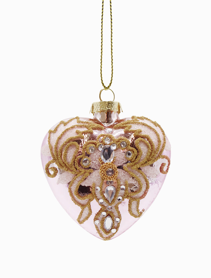 Sugar Pink Heart Bauble