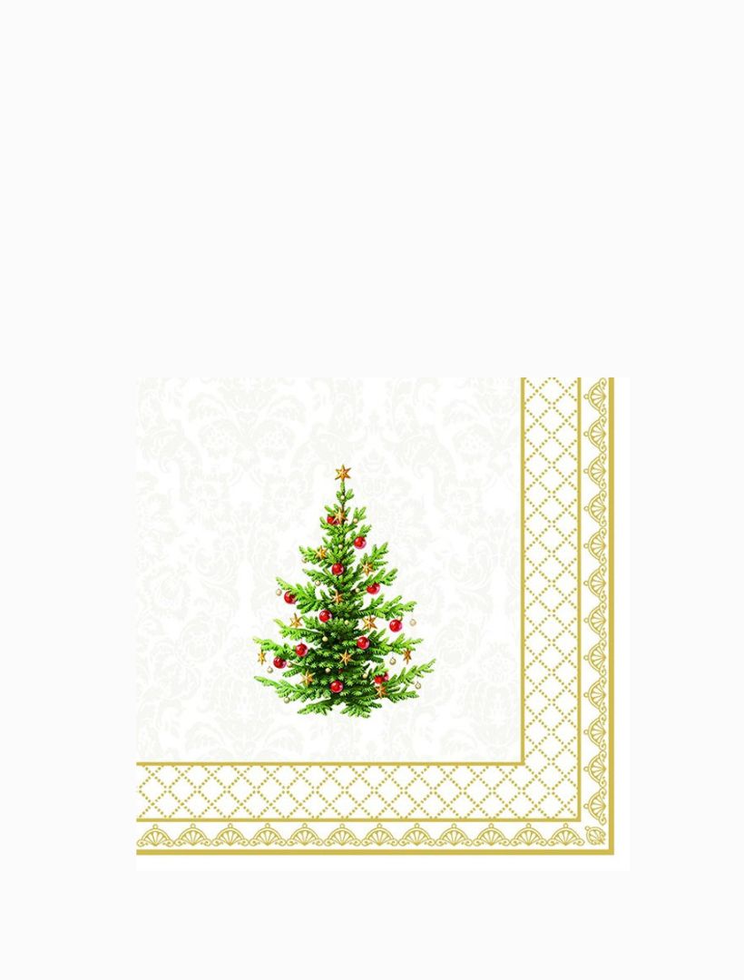 Classic Christmas Tree Cocktail Napkins 20pk