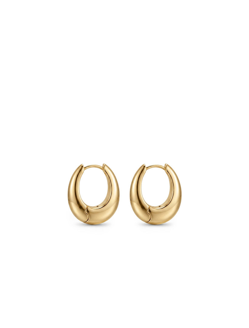 Classic Tear Hoops Gold