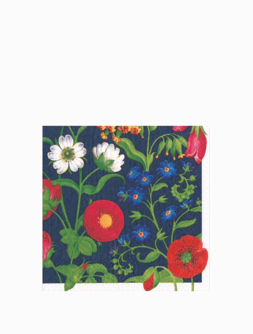 Cloisters Garden Navy Cocktail Napkins 20pk