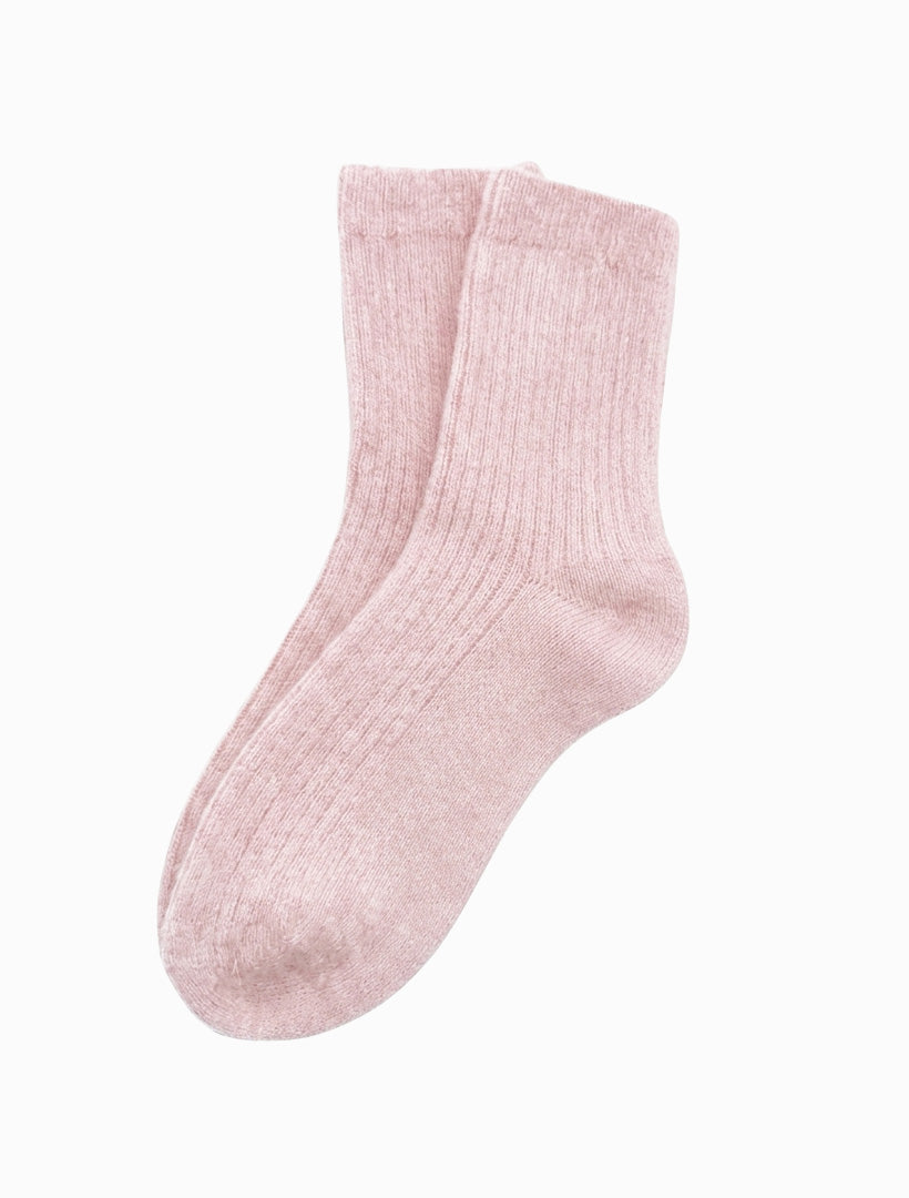 Luxurious Wool Blend Socks Pink