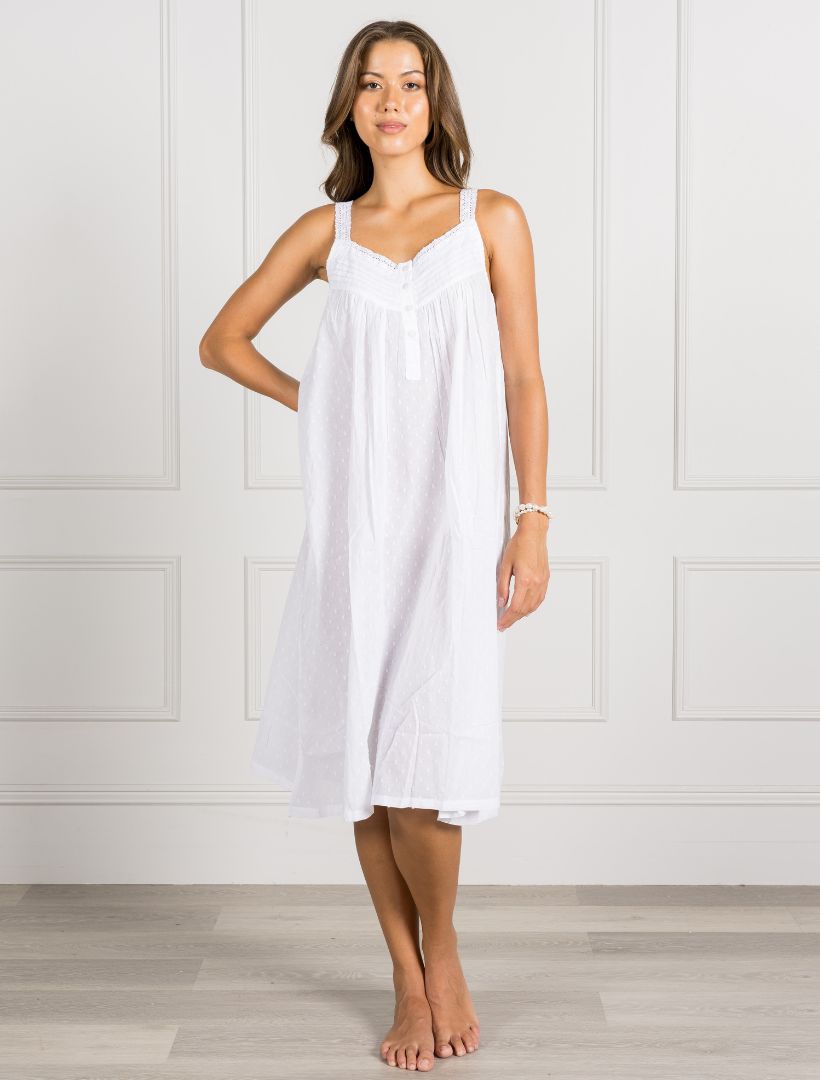 Front view - white lace nightgown 