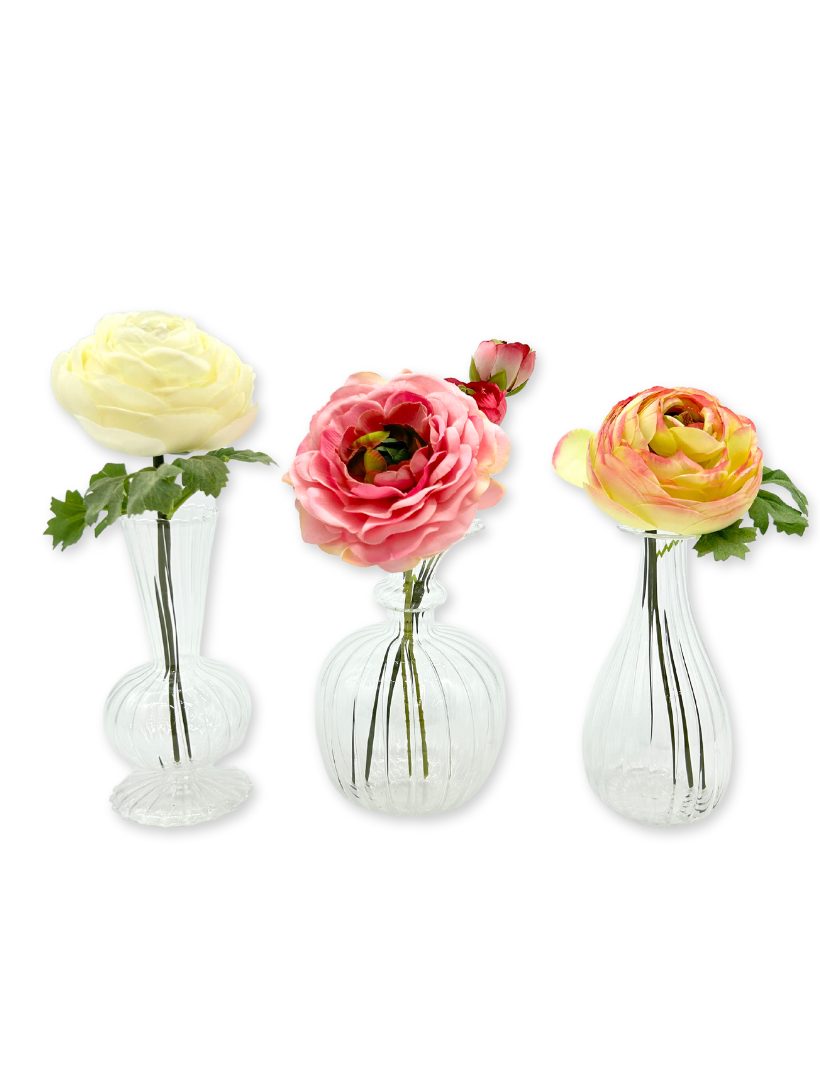 Soiree Trio of Vases Clear