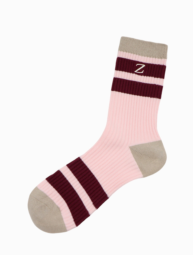 Cotton Blend Crew Socks Pink