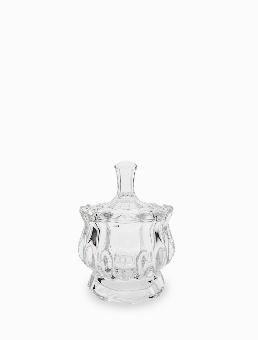 Crystal Lidded Jar Clear