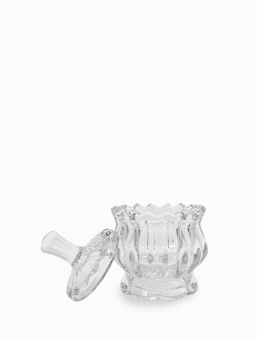 Crystal Lidded Jar Clear