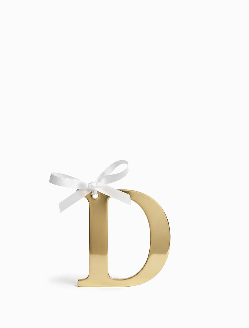 Hanging Letter D Gold