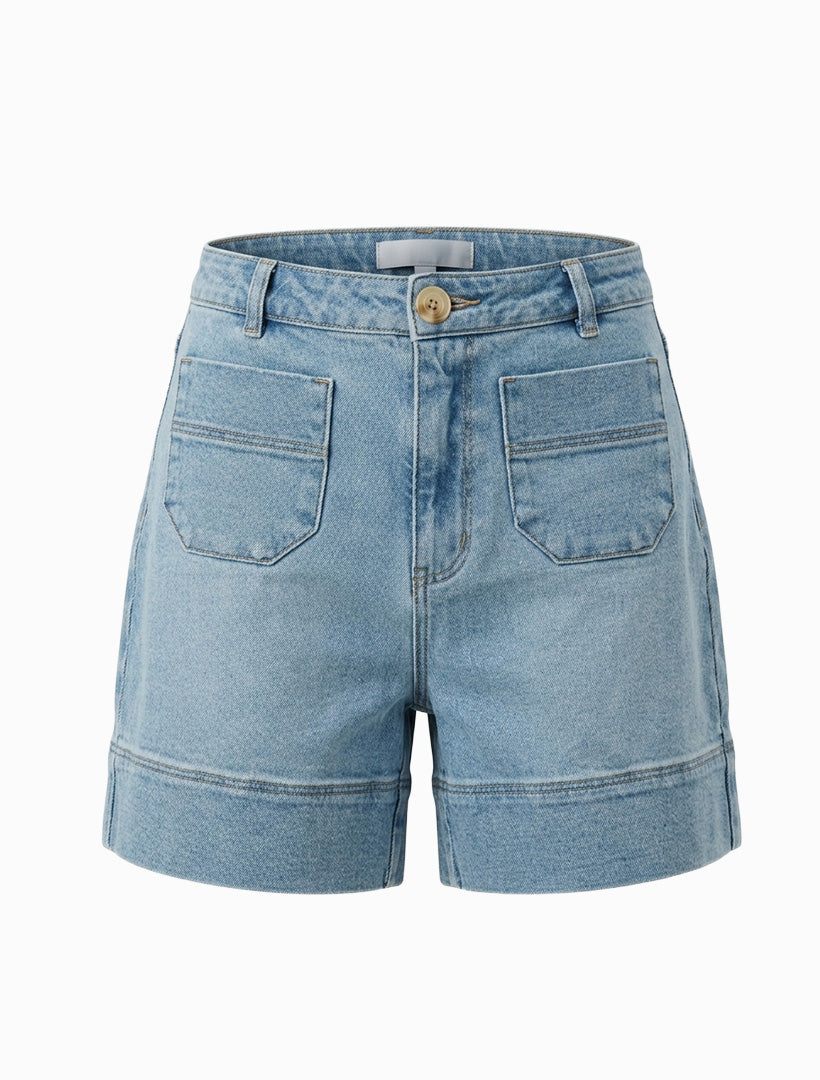 Farrah Pale Wash Denim Short