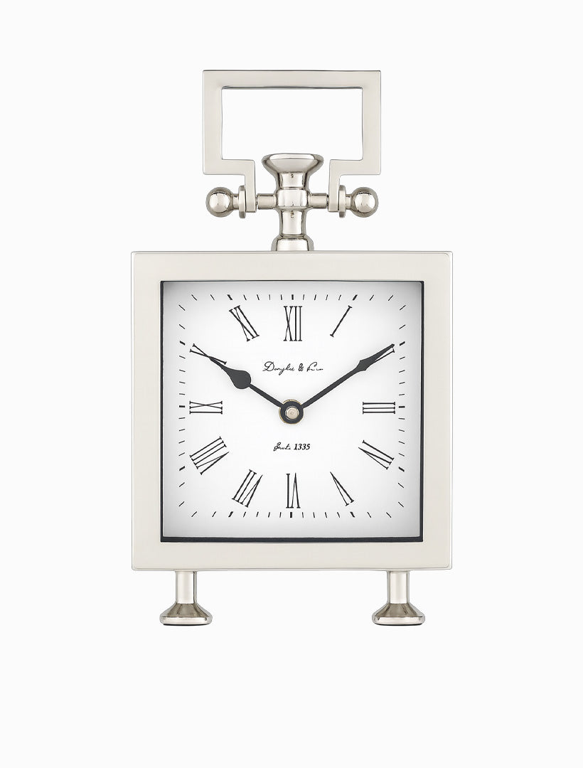D and C Cube Footed Nickel Clock