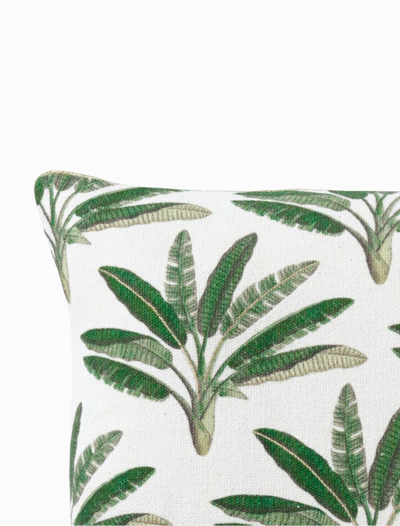 Detail - Copacabana palm tree printed cushion