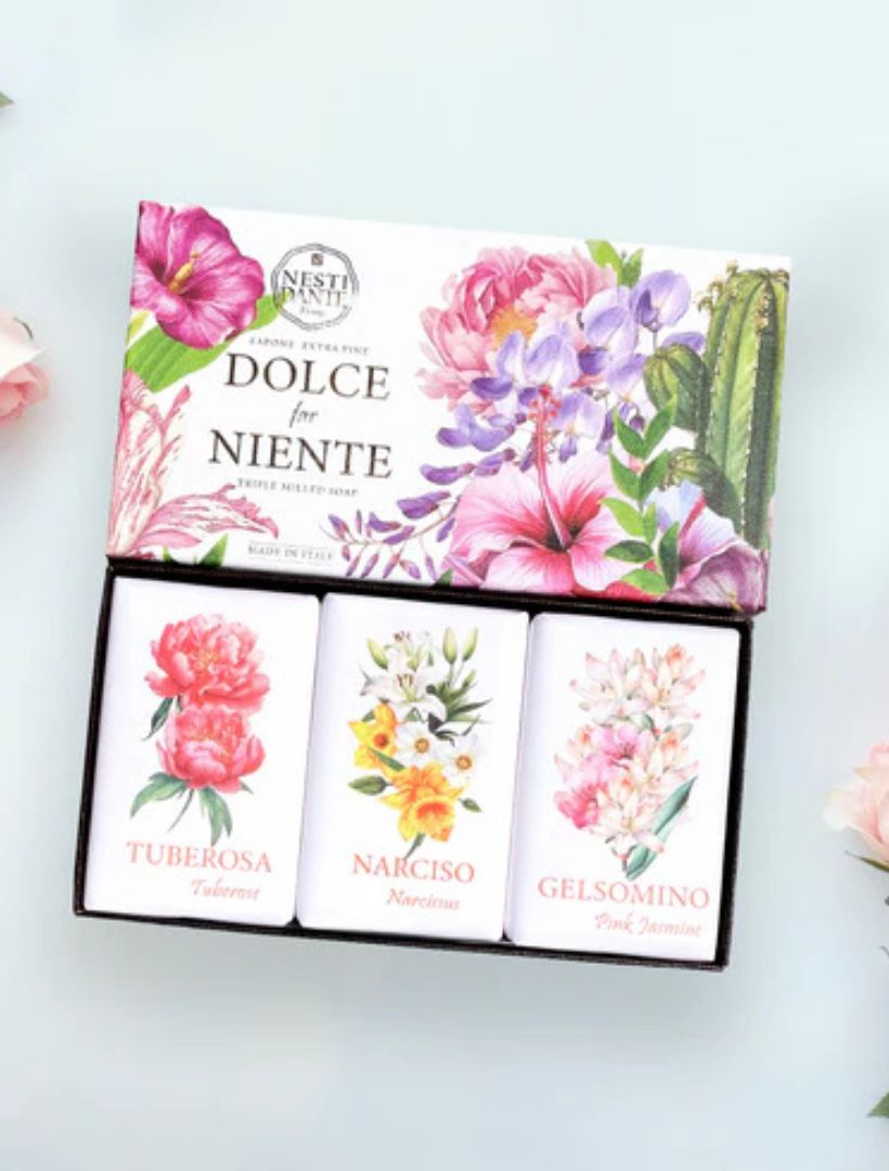 Dolce niente soap bar trio gift box