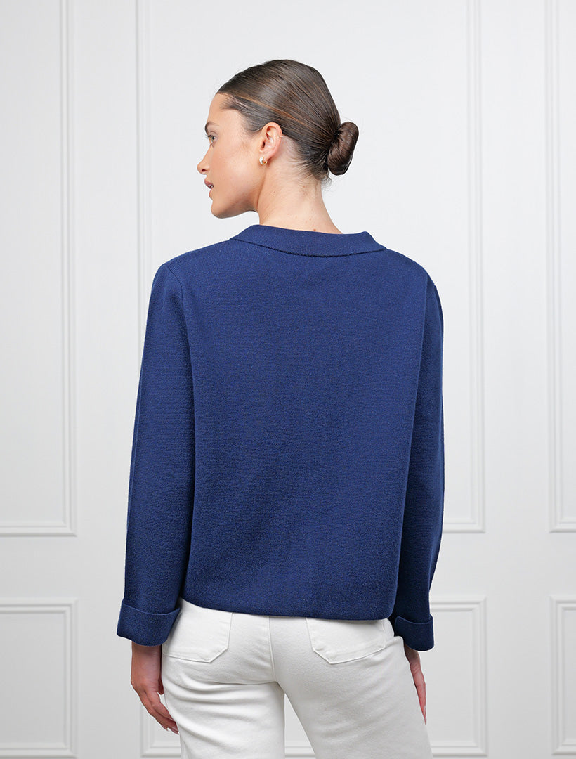 Ellie Knit Jacket Navy