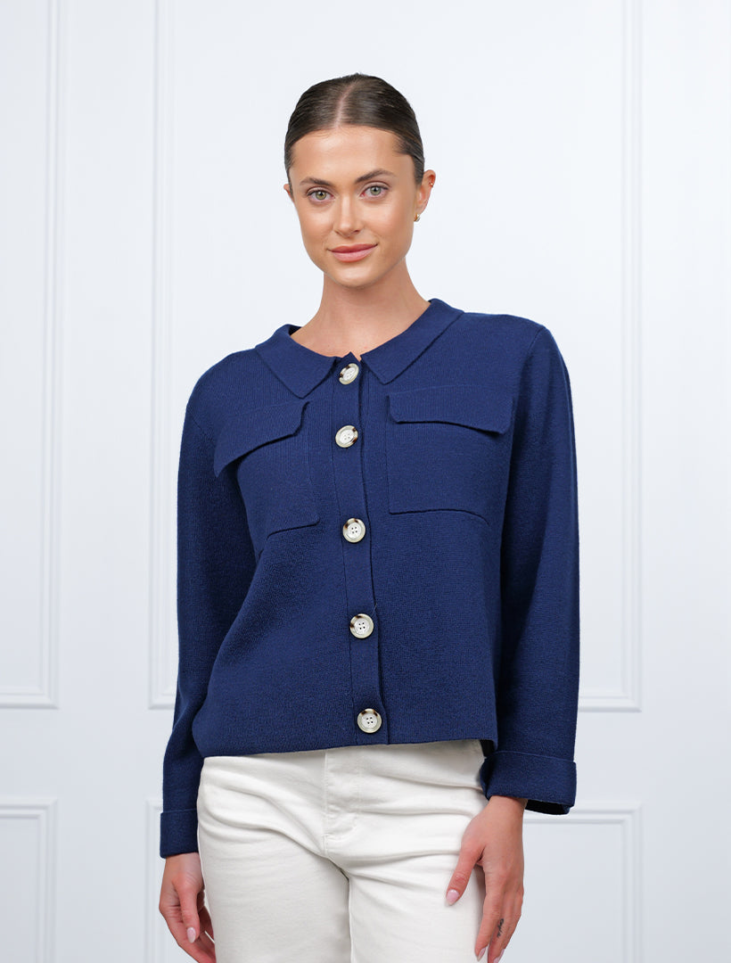 Ellie Knit Jacket Navy
