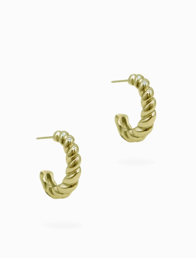 Small Rope Hoops Gold