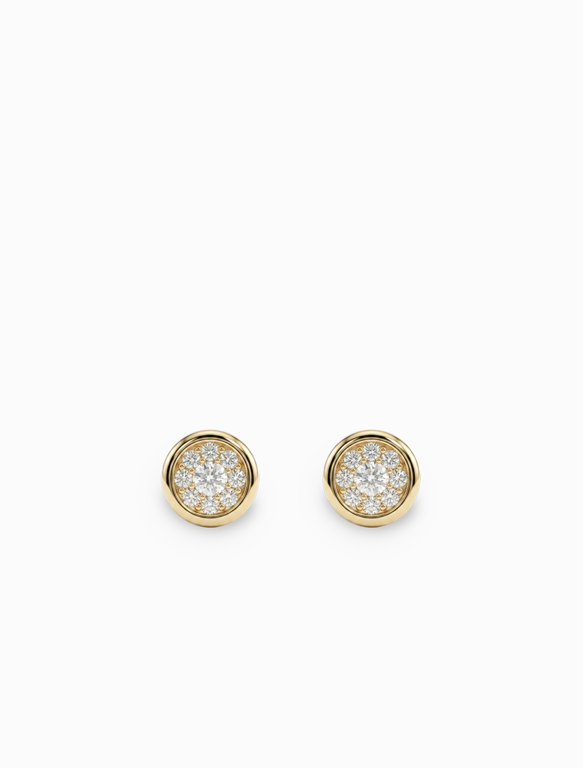 Lucienne Bezel Set CZ Studs 925