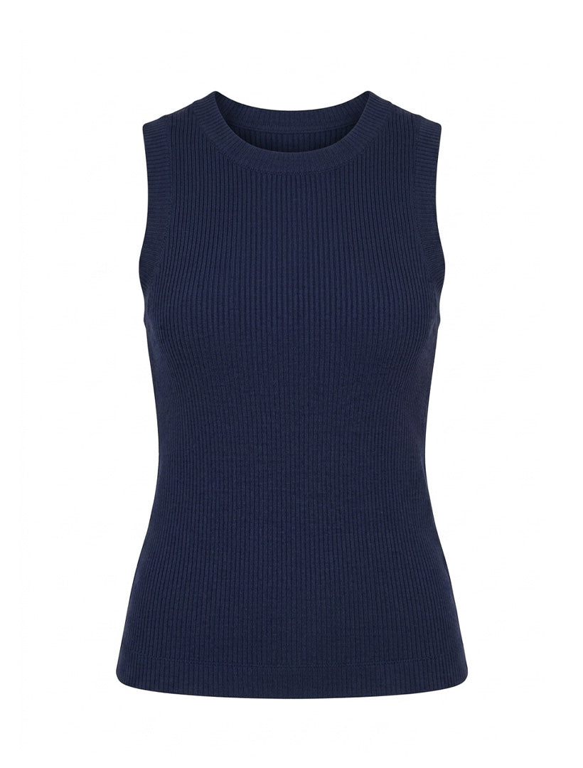 Elodie Rib Vest Navy