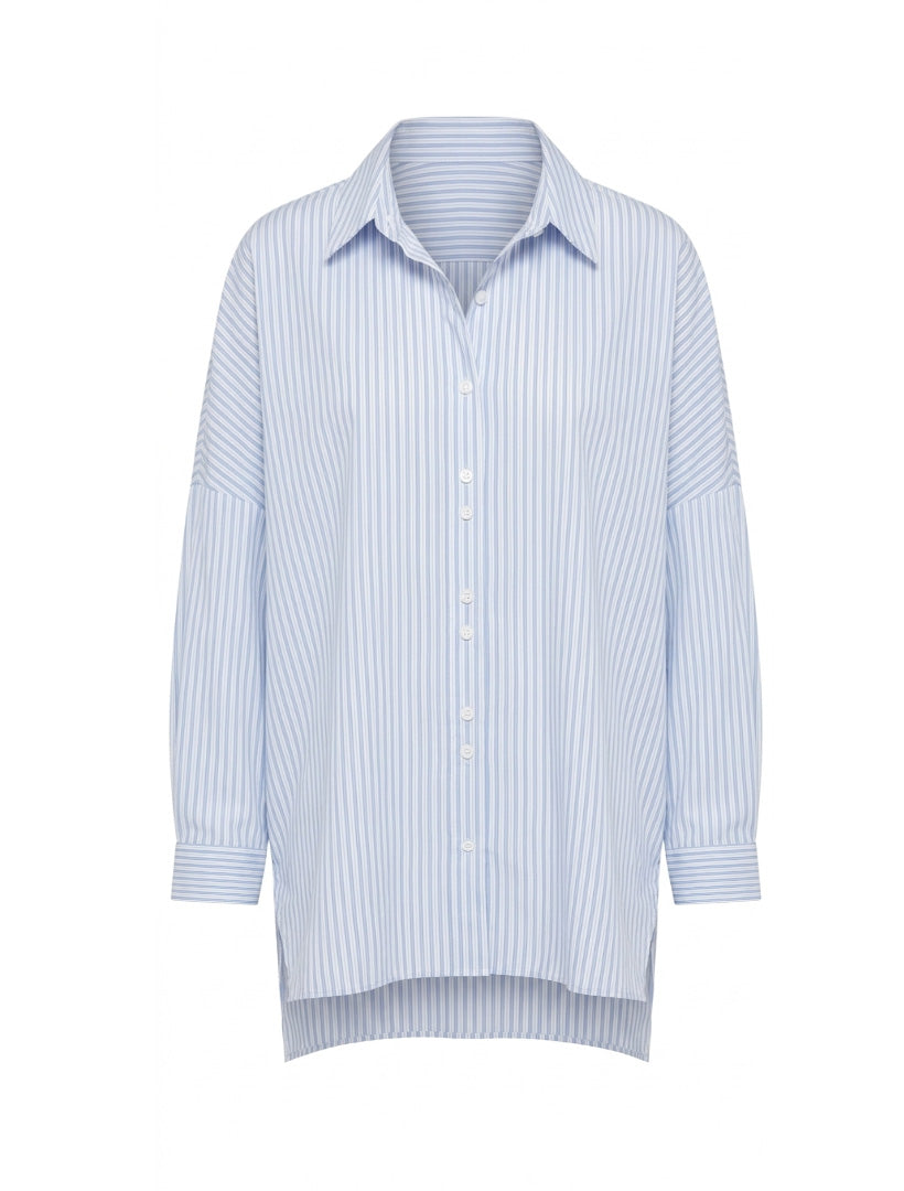 Emmanuella Striped Shirt Blue