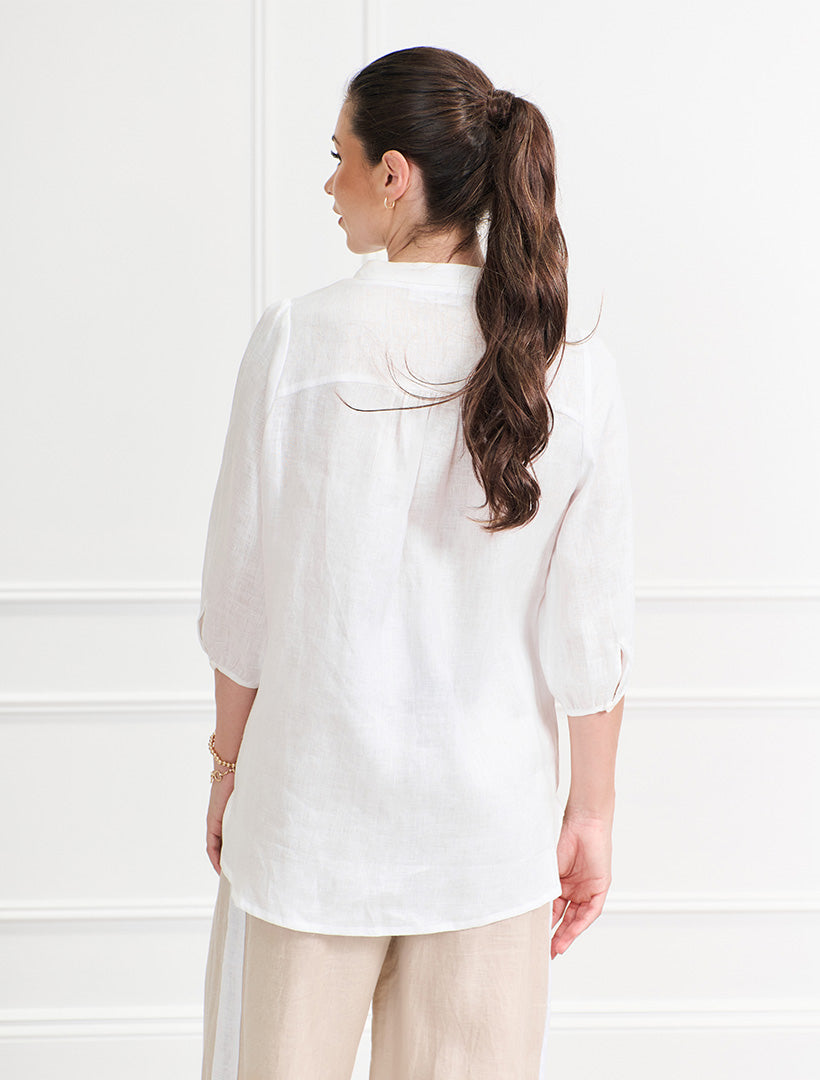 Lou Lou Linen Dress White