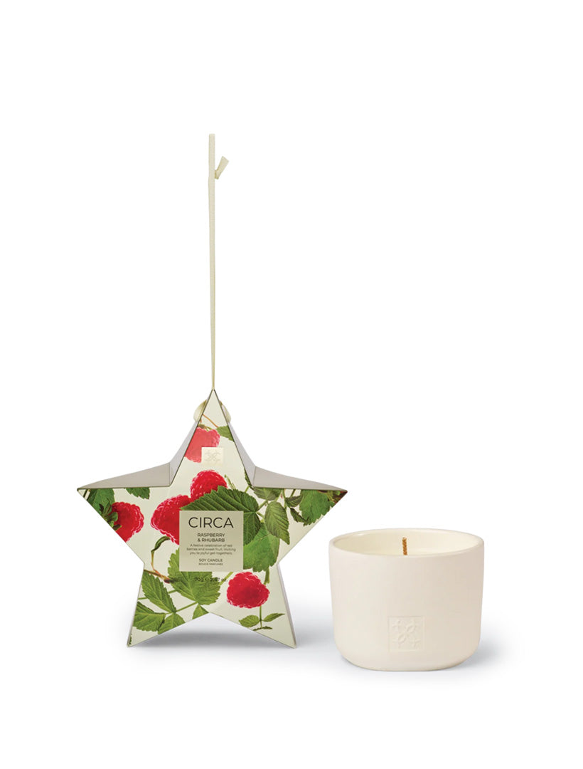 CIRCA bauble Candle Raspberry and Rhubarb X26 70g