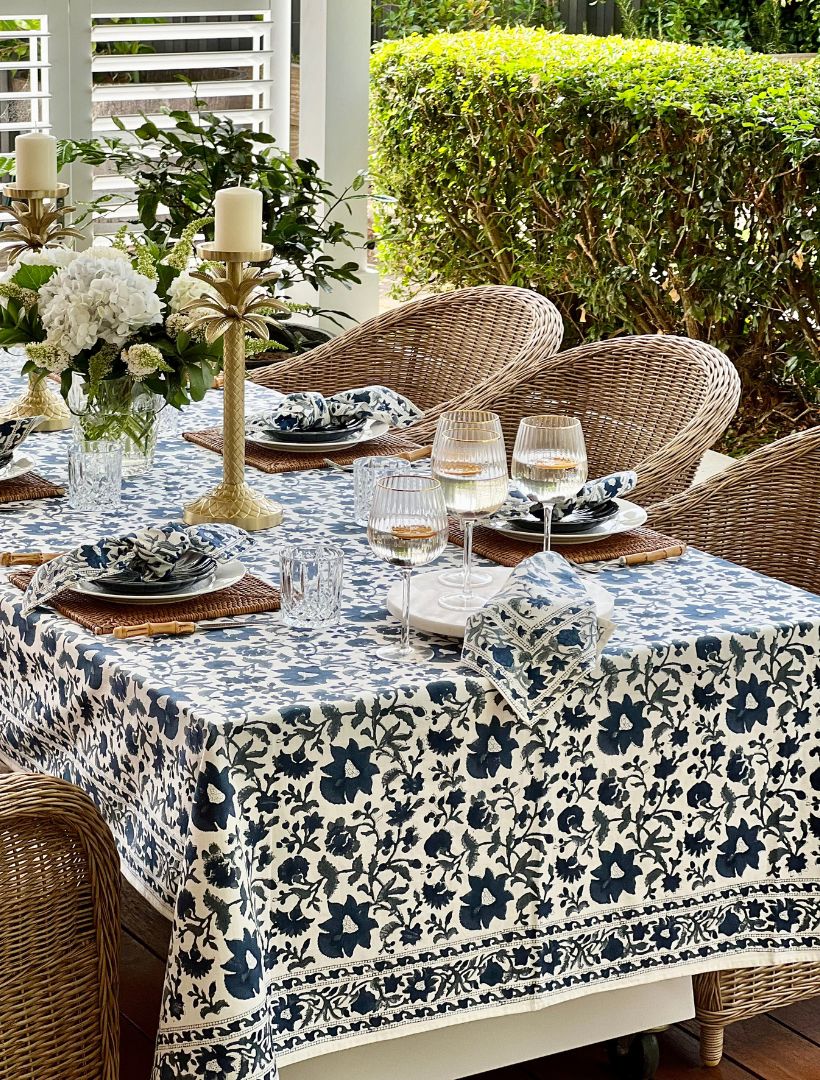 Fakistra Rectangle Tablecloth Blue 150cm x 320cm