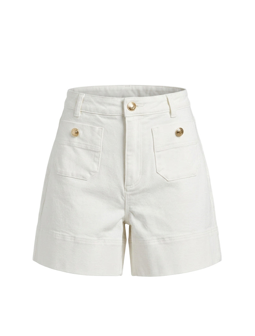 Farrah Denim Short White