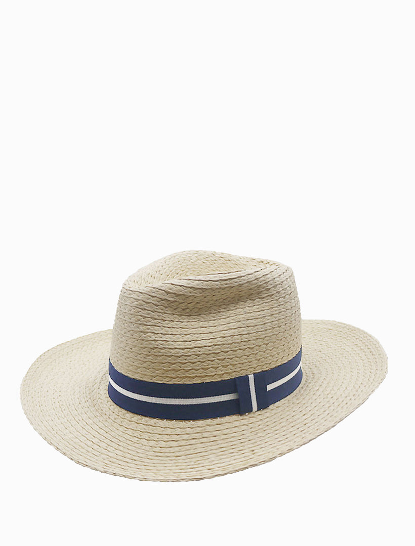 Summer Fedora Navy Stripe