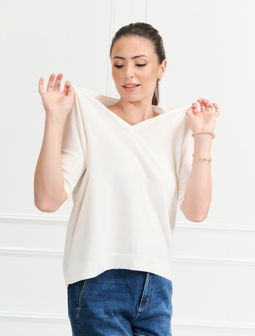 Felicity Knit Jumper White